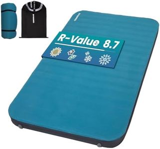 FUNDANGO Sleeping Mat Foam Inflating Camping Mat 2 Person Camping Mattress 10cm Extra Thickness 3D Self Inflating Sleeping Pad Soft Velvet Air Mattress for Outdoor Tent, Car Traveling,Guest Bed