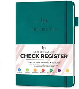 Legend Planner Check Register Book – Accounting Ledger Book for Small Business & Personal Use – Checkbook Register to Track Financial Transactions – Hardcover, 7x10″, 6300 Entries (Dark Teal)