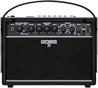 BOSS Katana-Mini X | Powerful 10-Watt Mini Amplifier for Electric, Acoustic & Bass | Tube Logic Design | Custom 5” Speaker | Versatile Sounds & Dual Effects | Bluetooth | Built-in Rechargeable Battery