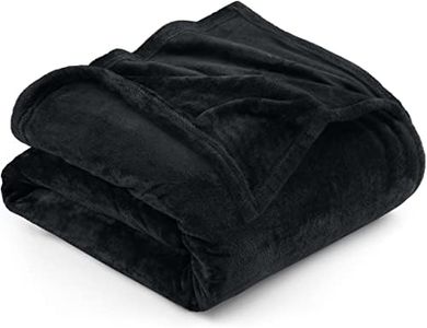 Utopia Bedding Fleece Blanket Twin Size Black 300GSM Luxury Bed Blanket Anti-Static Fuzzy Soft Blanket Microfiber (90x66 Inches)