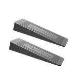 CREATISMO Pack of 2 Grey Rubber Door Stoppers for Floor, Durable, Anti-Skid, Heavy-Duty Rubber Door Wedges Indoors Rubber, for All Floor Types & Rubber Doorstops Wedge Preventing Accidents