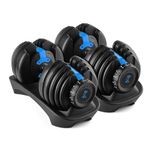 Cockatoo ADB-01 2.5 KG- 40 Kg Adjustable Dumbbell Set, Home Workout Gym Equipment Men and Women, Quick One-Second Adjustment 15-IN-1 Dumbbell Dumbbells Set For Home Gym(40 Kg, Blue)