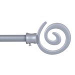 Lavish Home Bedford Home Spiral Curtain Rod, 3/4-Inch, Silver