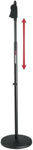 Gator Framework GFW-MIC-1001 s Deluxe 10" Round Base Microphone Stand with One-Handed Height Adjustment, Steel, Black