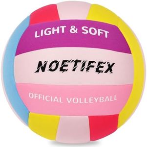 Noetifex Soft Volleyball-Super Soft Fabric Light Volleyball for Indoor Practice Safe and Quiet Kids Youth Beginners House Yard Training Practice Games(Deflated)