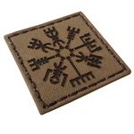 Coyote Brown Tan IR Vegvisir Viking Norse 2x2 Arid IFF Tactical Morale Hook&Loop Patch