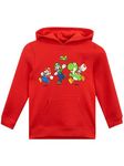 Super Mario Hoodie | Luigi, Yoshi, Toad Boys Hoodie | Gaming Hoodie for Boys | Red 8