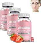 Glutathione Collagen Gummies,Glutathione Collagen Glow Gummies for Dark Spot,Collagen Gummies for Women,Gummies Skin Care,60 Pieces/Bottle Korea Glutathione Gummies for Women,Skin Care (3pcs)