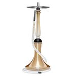 Xquisite Flare Noble Shisha Hookah Pipe Wood (Nicotine Free) (White and Gold)