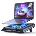 llano V10 SE Gaming Laptop Cooler, Laptop Cooling Pad Stand with 10.5 CM External Cooling Fan, Fast Cooling Computer Laptop 13-17.3in, Adjustable Speed Control, 4-Port USB C&A, A Mouse Pad Included