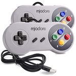 2 Pack USB Controller for SNES Retro Gaming, miadore USB Classic Gamepad Joypad Gamestick for Windows PC MAC Linux Raspberry Pi 3