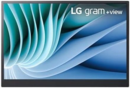 Lg gram 16-inch +View Portable Monitor with USB Type-C, DCI-P3 99% (Typ.), Auto Rotate, Two-Way Supported Folio Cover