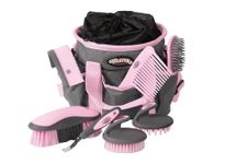 Weaver Leather Grooming Kit, Gray/Pink