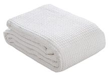 Fabstyles 100% Cotton Thermal Blanket, Breathable Bed Blanket King Size, Soft Waffle Blanket, King Blanket, All Season Cotton Blanket (White, 104"x90")