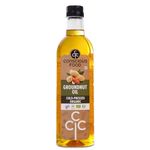 Conscious Food Organic Groundnut Oil in PET bottle | Cold Pressed | Kacchi Ghani Peanut Oil -1liter