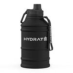 HYDRATE 74 Oz Stainless Steel Water Bottle - BPA Free Metal Water Bottle for Gym, Exercise - Water Jug with Convenient Nylon Carrying Strap and Leak-Proof Screw Cap Water Bottles for Men, Women, Adult