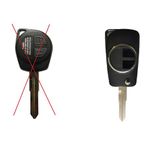 Abundance 2 Button Flip Key Compatible for Maruti Suzuki JIMNY Swift, Ritz, SX4, Dzire, WagonR, A-Star Grand Vitara, Baleno, Ignis etc (Key Cutting Required) (Not for Ciaz, S-Cross, Alto)