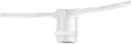 Bulbrite STRING15/E12/WHITE Outdoor Mini String Light, 25-Feet, 15 Candelabra Bulb Sockets, White