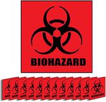 Biohazard Warning Label, 6" x 6", P