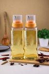 HomeWiz Plastic Oil Dispenser 1 Litre | Pack of 2 | Transparent, Leak-Proof, BPA-Free Oil Container for Cooking Oils & Vinegar | Kitchen Accessories Items for Home | 2000 ml