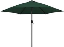 vidaXL LED Cantilever Umbrella 3m Green Outdoor Garden Patio Parasol Sunshade