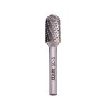 Tungsten Carbide Burr Cylinder Shape SC-5 with Radius End Double Cut Rotary Burr File (1/2" Cutter Dia X 1"Cutter Length) with 1/4'' Shank, by LU&MN