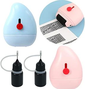 XUBX 2 Pièces Tampons Rouleaux Contre Vol d'Identité, Kit Tampons Rouleaux Larges pour la Protection Contre le Vol d'identité, 2 Recharges Incluses, Timbre à Rouleau Pour Sceau de Confidentialité