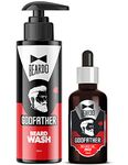 Beardo Ultimate Godfather Beard Combo | Godfather Beard Oil 30ml, Godfather Beard Wash 100ml | 2-Step Beard care set for Men | Gift For Men/Husband