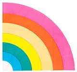 Talking Tables Rainbow Shaped Paper Napkins for Kids Birthday or Pride Party Table Decorations, Pack of 16,29 x 29 centimeters, RBNAPKINS