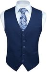 HISDERN Men's Suit Vest Business Fo