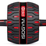 ISOGYM Ab Roller Pro Exercise Wheel with a Wide Curved Base & Non-Slip Rubber Tread