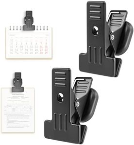 2 Pcs Heavy Duty Magnetic Clips with 1.5 Inch Mouth Opening - Securely Grip Flags, Backdrop Blueprints, Calendars,Tools - Ideal for Artists, Photography Shooting Studios, Worksite, Offices, Tool Carts