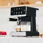 Lifelong Digital Espresso Coffee Maker Machine with 8 Modes - Automatic Milk Froather, 1350W, 20 Bar Pressure Pump, 500 ml Milk Tank - Espresso, Cappucciono, Latte at Home -Double Temperature Setting