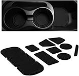 CupHolderHero fits Subaru BRZ, Toyota 86, and Scion FR-S 2012-2020 Accessories Premium Custom Interior Non-Slip Anti Dust Cup Holder Inserts,Center Console Liner Mats,Door Pocket 9pc Set (Solid Black)