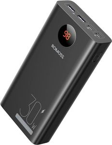 ROMOSS 30000mAh Power Bank, PD 30W USB C Fast Charging Portable Charger with 3 Inputs & 3 Outputs External Battery Pack for iPhone 14/13/12, iPad, Samsung S22/S21 and More Smart Devices
