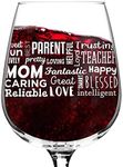 Mom Wine Glass with Affectionate, L