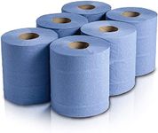 EPISENT Centrefeed Blue Hand Towel Rolls - Multipurpose Kitchen Towel for Cleaning Commercial & Home - Quality Recycled Paper - Environment Friendly Kitchen Roll - 2PLY Pack of 2 (12 Rolls)