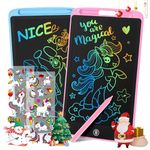 cimetech 2 Pack LCD Writing Tablet, 10 Inch Colorful Doodle Board Drawing Tablet for Kids, Learning Educational Toys Gifts for 3 4 5 6 Years Old Boys Girls Toddlers, Free Animal Cartoon Stickers