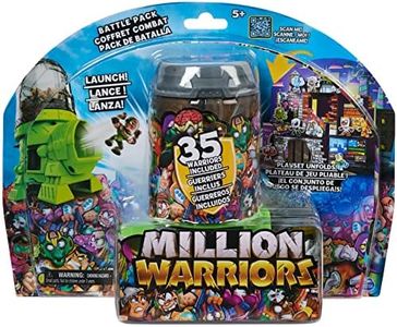 Million Warriors Battle Pack with 35 Collectible Figures, Launcher and Playset (Styles May Vary), Surprise Kids Toys for Boys and Girls Ages 5 and Up