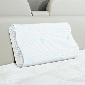 CloudÉtoile Oreiller Ergonomique Cervical Coussin - Orthopédique Oreiller à Mémoire de Forme Confort pour la Nuque, Réglable Coussin Memory Foam Anti Douleur Anti Ronflement pour Dormir 60x35x9-7 cm
