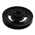 MINERGUY BK5278 V Belt Pulley Sheave, Cast Iron 4.9" OD, Single Groove Pulley V Style B Belt 5L for 7/8 Inch Keyed Shaft