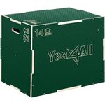 Yes4All 3 in 1 Non-Slip Wooden Plyo Box - Green - 16 x 14 x 12