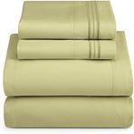 Hearth & Harbor RV Short Queen Size Sheets - 4 Piece Bed Sheet Set, Hotel Luxury Double Brushed Bed Sheets - Extra Soft Bedding Sheets & Pillowcases, Short Queen, Sage
