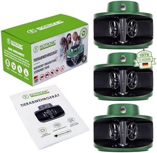 ISOTRONIC Ultraschall Mäuseabwehr zum Mäuse, Ratten, Kakerlaken & Waschbären vertreiben – Schädlingsvertreiber für Haus, Keller & Garten – Mäuseschreck ohne Gift – 40m² Wirkungsbereich (3 Stück)