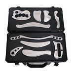 JustSun Gua Sha Set, Massage Tool, Medical Grade Stainless Steel IASTM Tools for Soft Tissue Mobilization and Reduce Muscle Pain (Set M)