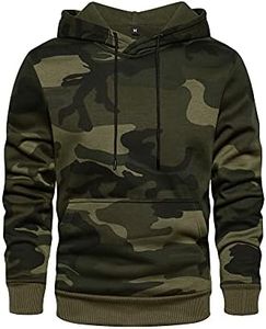 LBL Men's Camouflage Pullover Hoodies Camo Hooded Sweatshirts Army Green 2XL 03