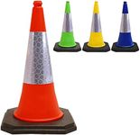 Street Solutions UK - 750mm High Traffic Safety Street Cone High Quaulity Reflective Sleeve Suitable for Highways Heavy Duty Weighted Base Large Safety Cone