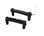 Guyker Guitar Tune-O-Matic Bridge and Stop Bar Tailpiece Combo Replacement Compatible with LP SG EPI 6 String Electric Guitar(GS001 + GM005, black)