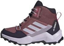 adidas Terrex AX4R MID RAIN.RDY Hiking Shoes, Burgundy/Silver Dawn/Pink Fusion, 2.5 UK