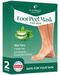 Plantifique Foot Peel Mask Foot Mask Dermatologically Tested Repair Heels & Removes Dry Dead Skin for Soft Baby Feet - Exfoliating Peel Mask for Hard Skin Peeling (Aloe Vera 2Pack)